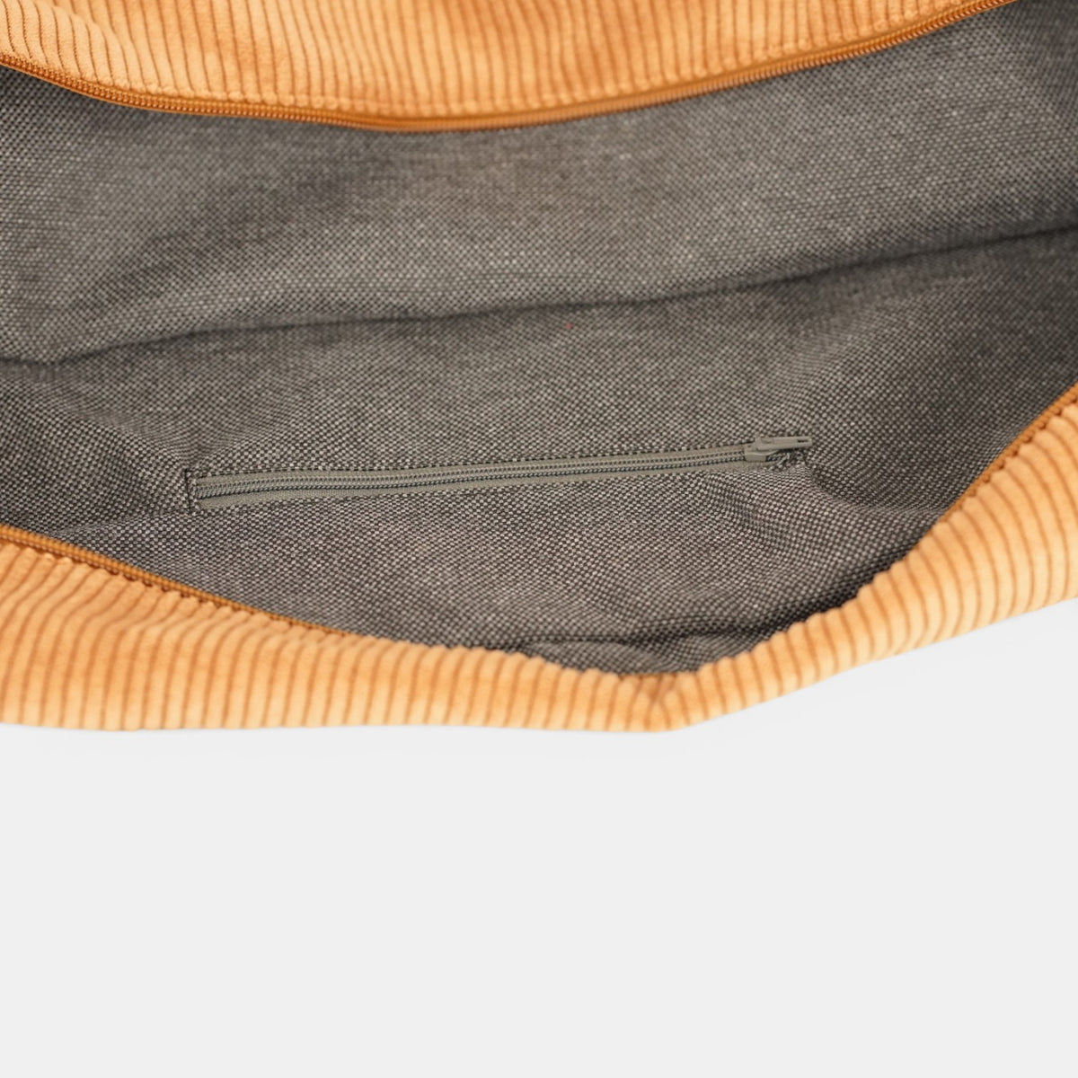 Bolso Barro, estampado en terracota, beige, azul, detalle del producto — De La Mur