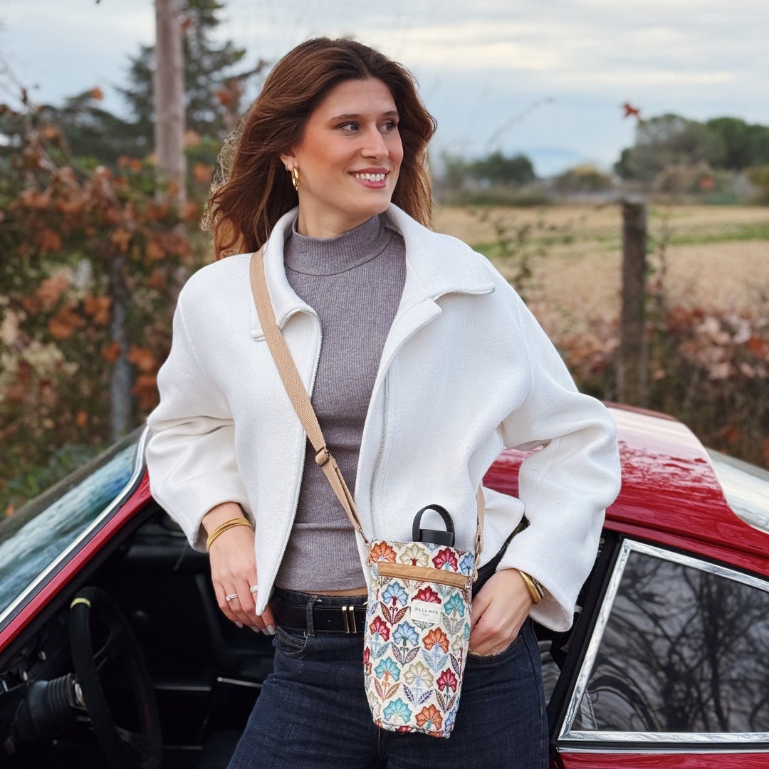 Bolso Porta Botellas Flora