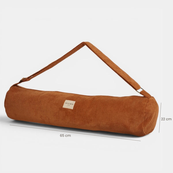 Bolso Barro, estampado en terracota, beige, blanco, detalle del estampado y el material — De La Mur
