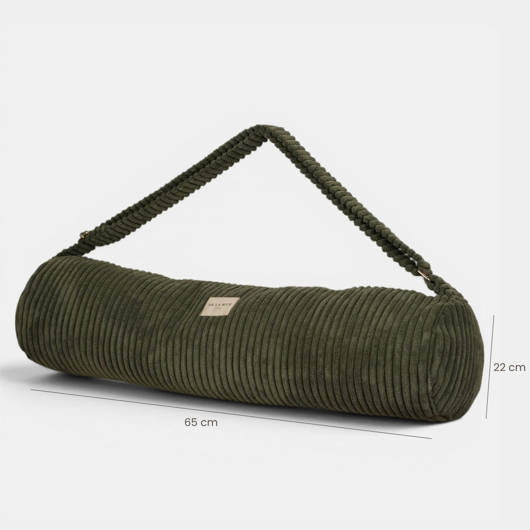 Bolso Musgo, acabado verde musgo, detalle del estampado y el material — De La Mur