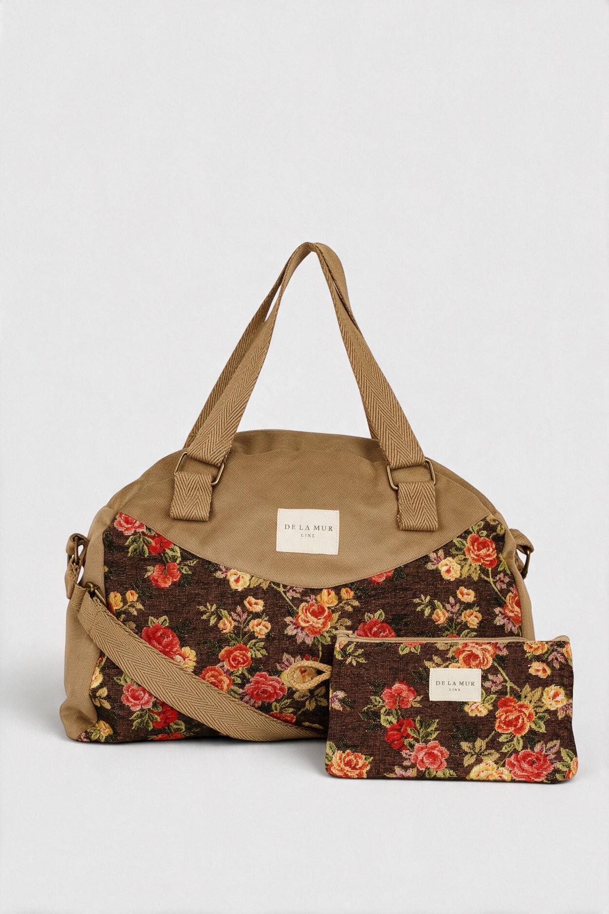 Pack Bolso Mediano y Mini Neceser de Flores Pepi