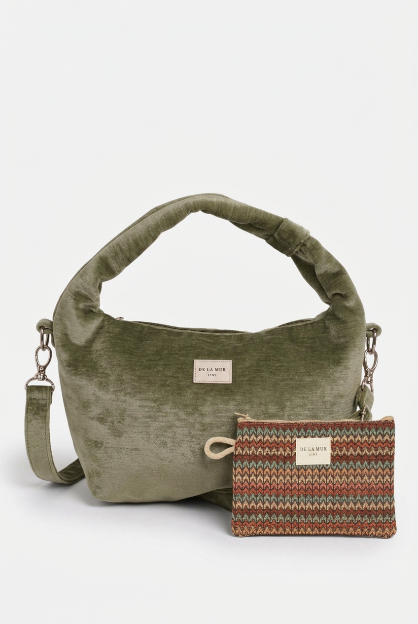Pack Bolso Pequeño Edición Fiesta Menta y Monedero Geométrico Fron
