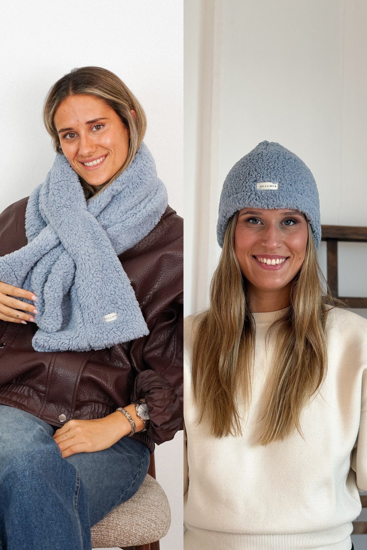 Pack cuello buf y gorro de borreguito azul Hotza