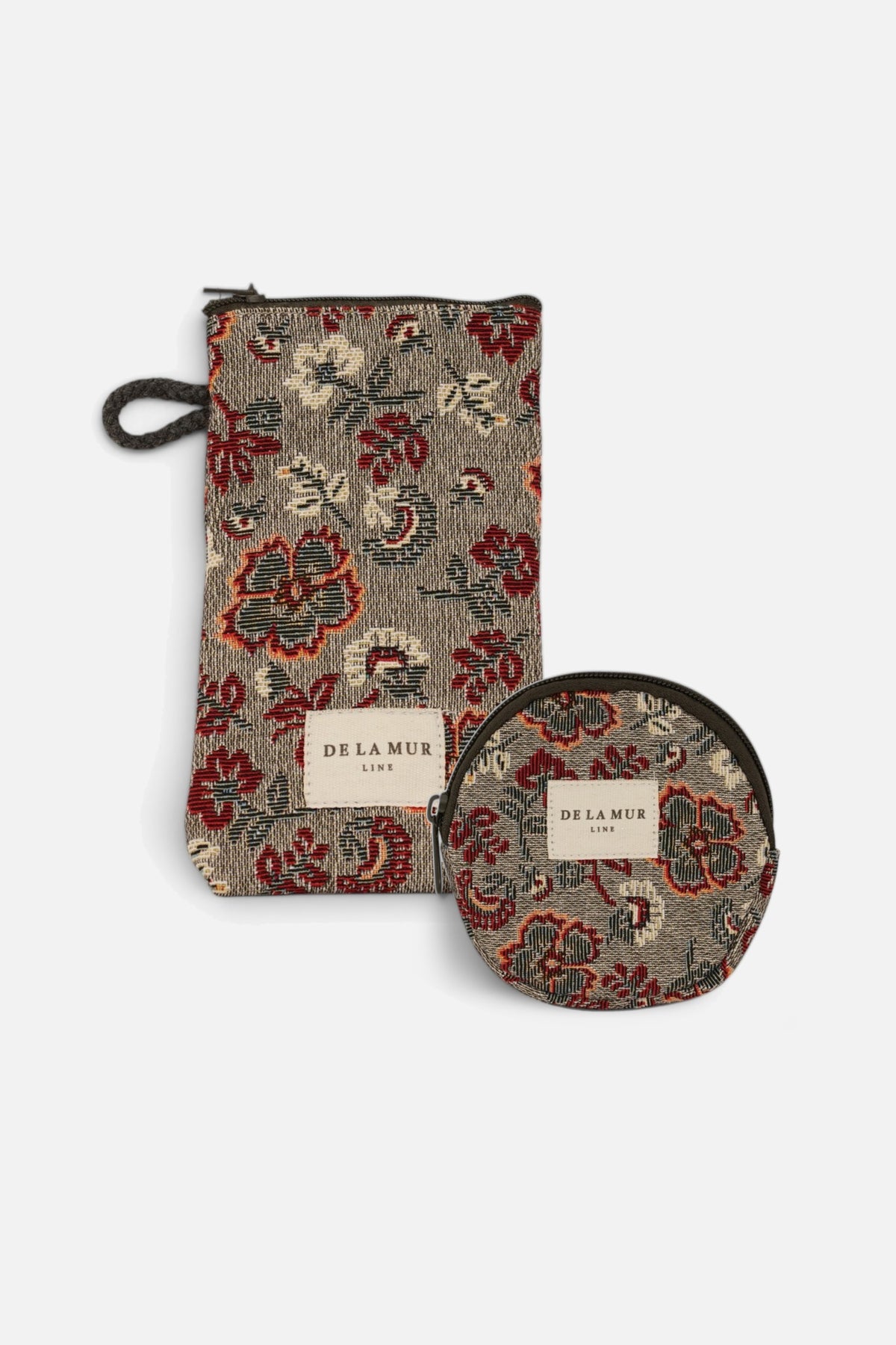Pack monedero redondo y funda de gafas de flores Nira