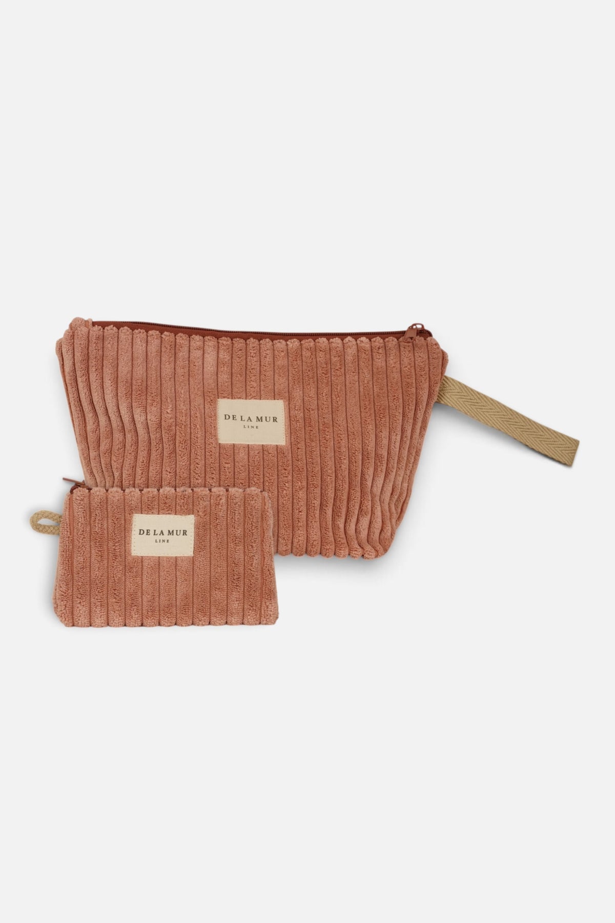Pack Neceser Grande y Monedero Pana Rosa Crepe