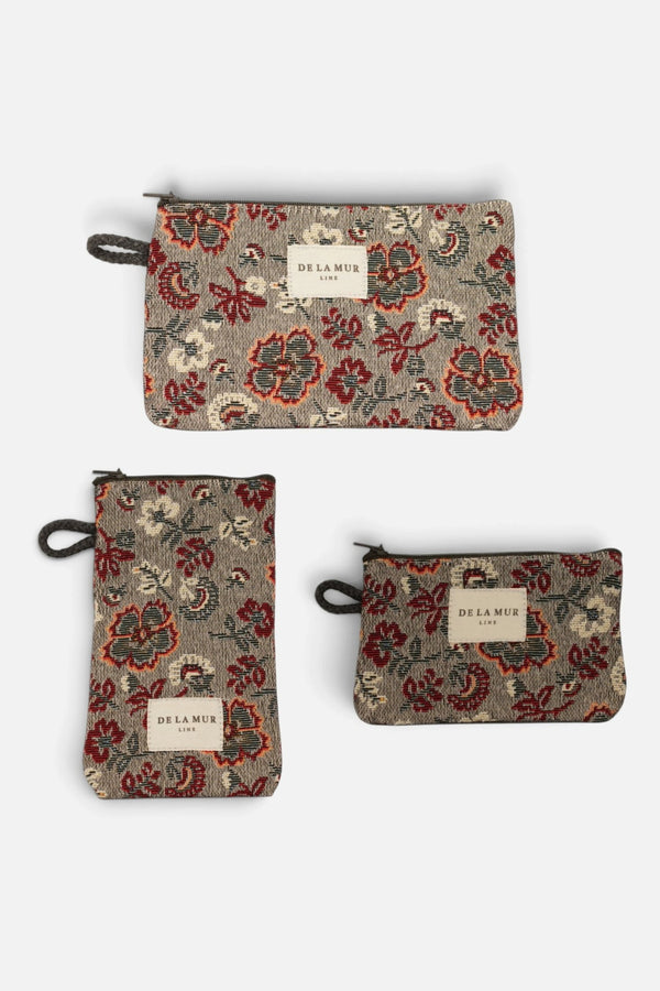 Pack Mini Neceser, Monedero y Funda de Gafas de Flores Nira